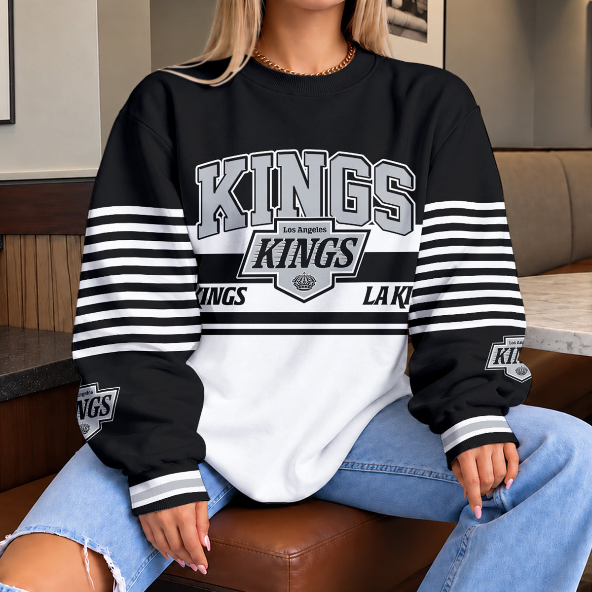 [PUCK DROP DEAL] NEW CUSTOMIZED NHL16 LAK THE KINGS UNISEX SWEATSHIRT