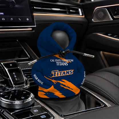 [HOMERUN DEAL] NEW CUSTOMIZED NCAA CWS16 CFT CAL STATE FULLERTON TITANS AUTOMOTIVE HOODIE SHIFT KNOB COVER