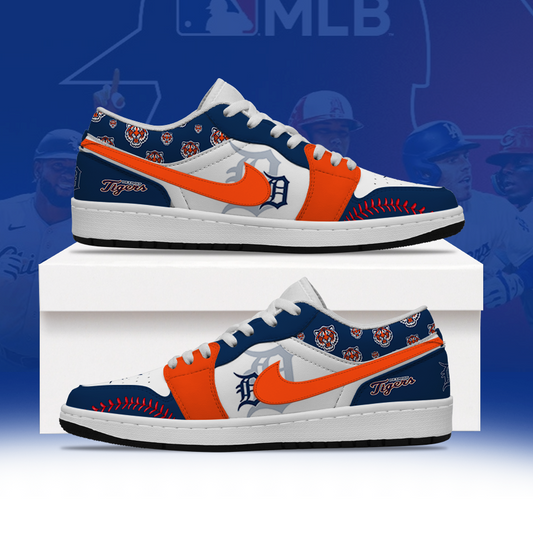 [HOMERUN DEAL] NEW CUSTOMIZED MLB16 DTS DETROIT TIGERS AIR JORDAN LOW SHOES