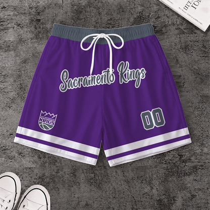[HOT DEAL] NEW CUSTOMIZED NBA16 SKI SACRAMENTO KINGS SHORT PANTS