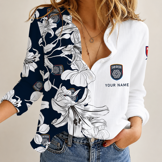 [GOAL DEAL] NEW CUSTOMIZED MLS16 SDF SAN DIEGO FC WOMEN CASUAL SHIRT