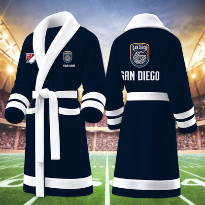 [GOAL DEAL] NEW CUSTOMIZED MLS16 SDF SAN DIEGO FC FLEECE BATHROBE