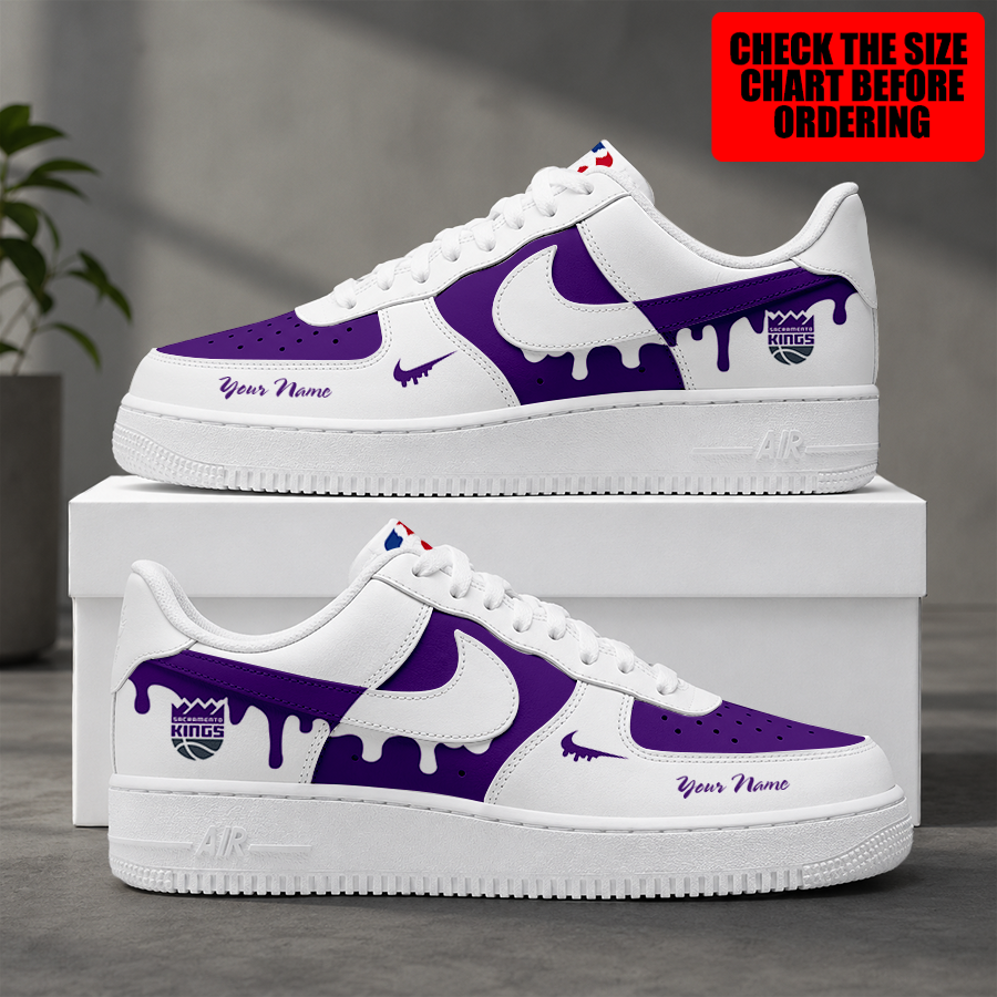 [SLAM DUNK DEAL] NEW CUSTOMIZED NBA16 SKI SACRAMENTO KINGS AF1 SHOES
