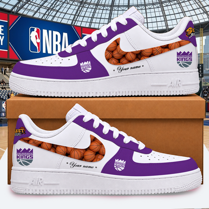 [SLAM DUNK DEAL] NEW CUSTOMIZED NBA16 SKI SACRAMENTO KINGS AF1 SHOES