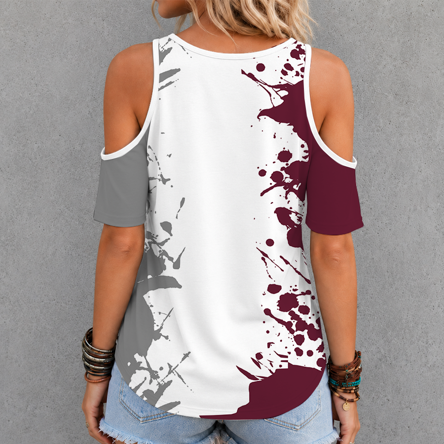 [TOUCHDOWN DEAL]NEW CUSTOMIZED NCAA FBS16 TAA TEXAS A&M AGGIES CRISS CROSS V-NECK TOP