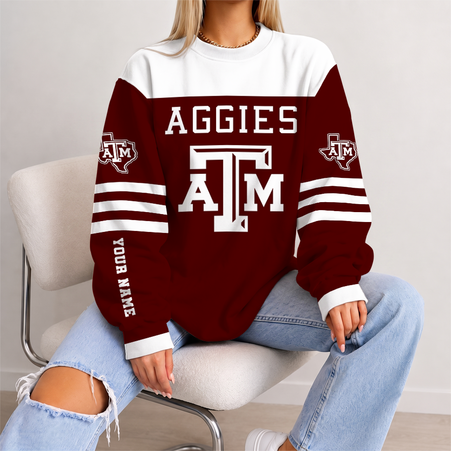 [TOUCHDOWN DEAL] NEW CUSTOMIZED NCAA FBS16 TAA TEXAS A&M AGGIES UNISEX SWEATSHIRT