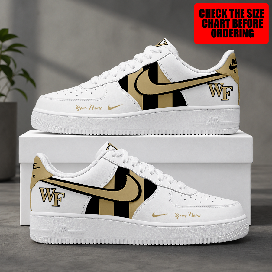 [HOOPS SPECIAL] NEW CUSTOMIZED NCAA CFH16 WFD WAKE FOREST DEMON DEACONS AF1 SHOES