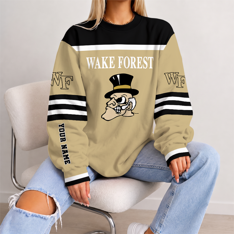[HOOPS SPECIAL] NEW CUSTOMIZED NCAA CFH16 WFD WAKE FOREST DEMON DEACONS UNISEX SWEATSHIRT