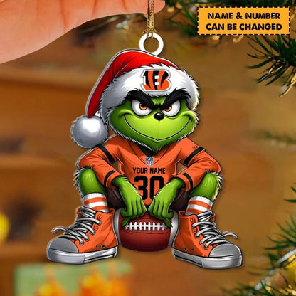 [TOUCHDOWN DEAL] NEW CUSTOMIZED NFL16 CCB CINCINNATI BENGALS CHRISTMAS ACRYLIC ORNAMENT