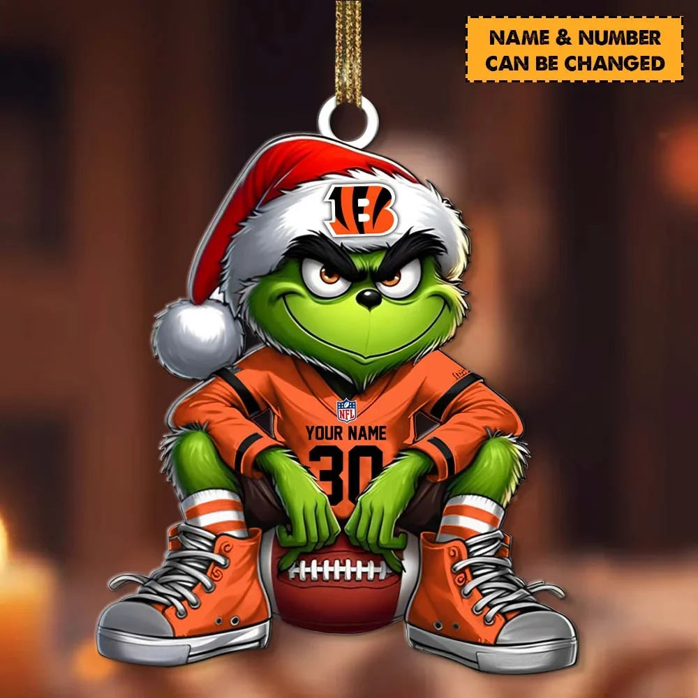[TOUCHDOWN DEAL] NEW CUSTOMIZED NFL16 CCB CINCINNATI BENGALS CHRISTMAS ACRYLIC ORNAMENT