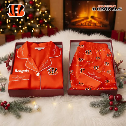[TOUCHDOWN DEAL] NEW CUSTOMIZED NFL16 CCB CINCINNATI BENGALS LONG-SLEEVE PAJAMA SET