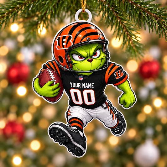 [TOUCHDOWN DEAL] NEW CUSTOMIZED NFL16 CCB CINCINNATI BENGALS CHRISTMAS ACRYLIC ORNAMENT