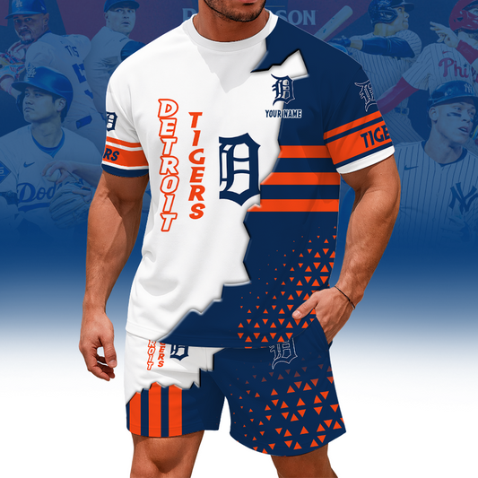 [HOMERUN DEAL] NEW CUSTOMIZED MLB16 DTS DETROIT TIGERS UNISEX T-SHIRT & SHORTS SET