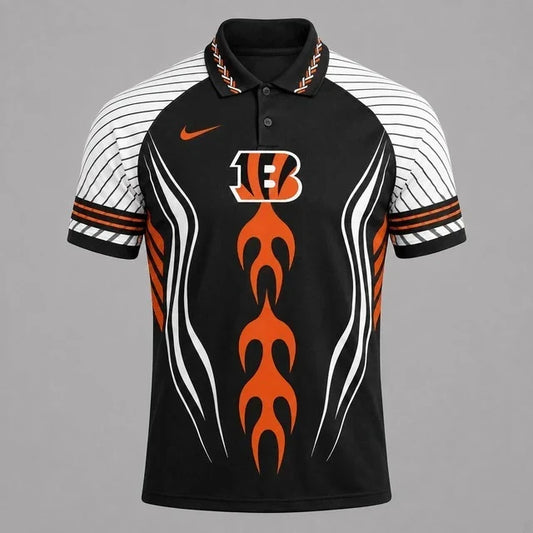 [TOUCHDOWN DEAL] NEW CUSTOMIZED NFL16 CCB CINCINNATI BENGALS POLO SHIRT