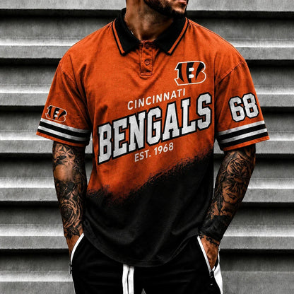 [SPECIAL OFFER] NEW CUSTOMIZED NFL16 CCB CINCINNATI BENGALS POLO SHIRT