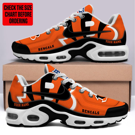 [TOUCHDOWN DEAL] NEW CUSTOMIZED NFL16 CCB CINCINNATI BENGALS AIR MAX PLUS SNEAKERS