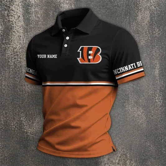 [TOUCHDOWN DEAL] NEW CUSTOMIZED NFL16 CCB CINCINNATI BENGALS POLO SHIRT