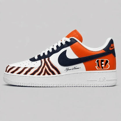 [TOUCHDOWN DEAL] NEW CUSTOMIZED NFL16 CCB CINCINNATI BENGALS AF1 SHOES