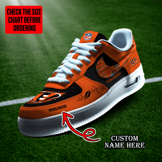 [TOUCHDOWN DEAL] NEW CUSTOMIZED NFL16 CCB CINCINNATI BENGALS AF1 SHOES