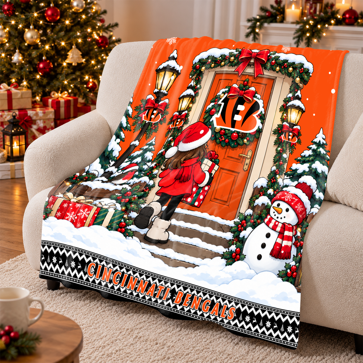 [TOUCHDOWN DEAL] NEW CUSTOMIZED NFL16 CCB THE BENGALS FLEECE BLANKET