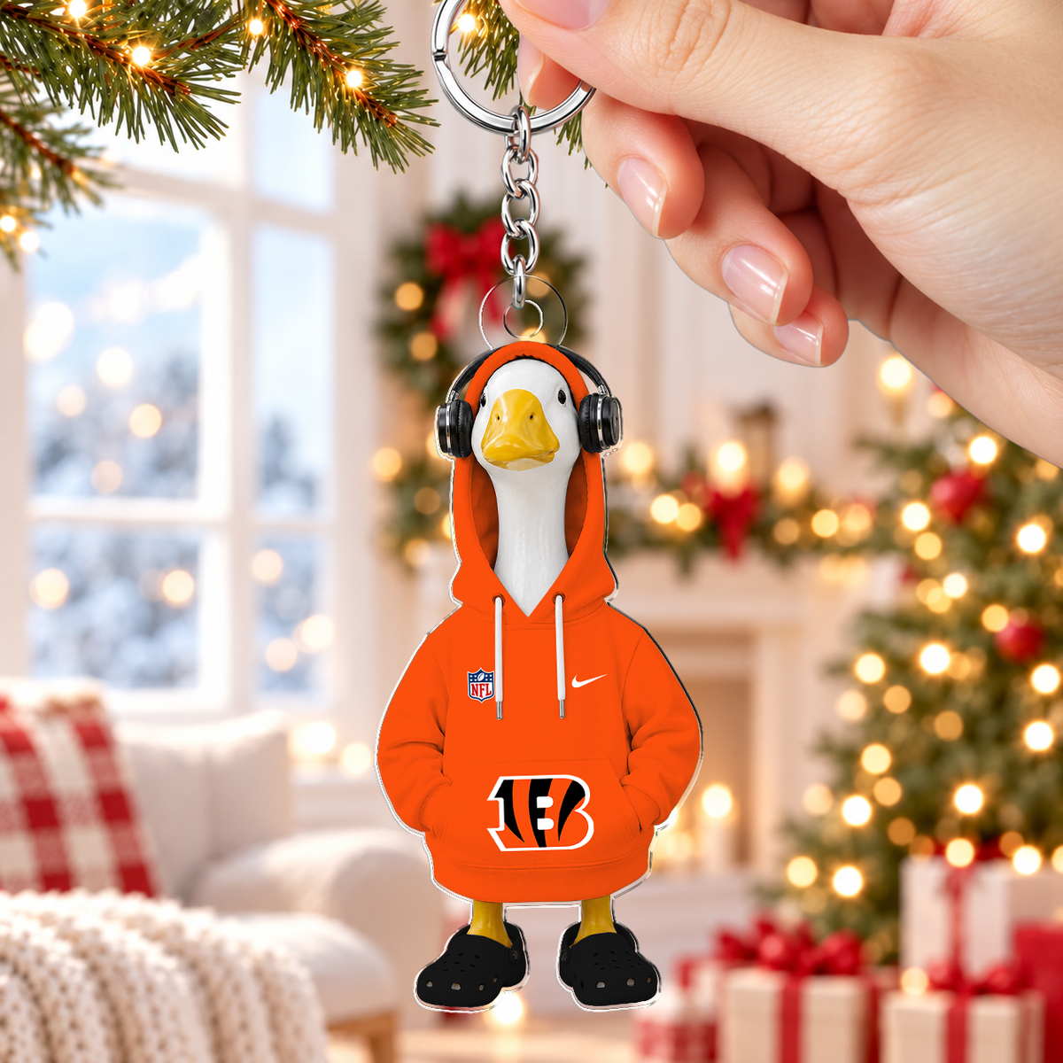 [TOUCHDOWN DEAL] NEW CUSTOMIZED NFL16 CCB CINCINNATI BENGALS ACRYLIC KEYCHAIN