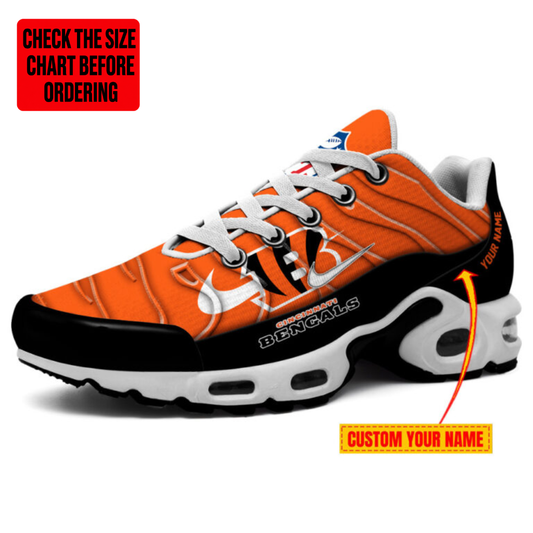 [TOUCHDOWN DEAL] NEW CUSTOMIZED NFL16 CCB CINCINNATI BENGALS AIR MAX PLUS SNEAKERS