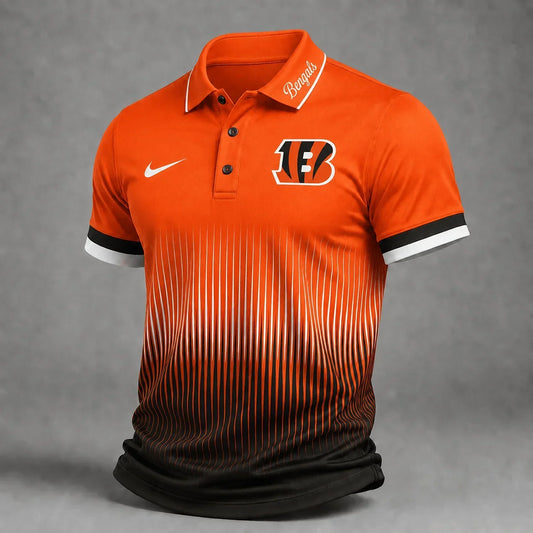 [TOUCHDOWN DEAL] NEW CUSTOMIZED NFL16 CCB CINCINNATI BENGALS POLO SHIRT
