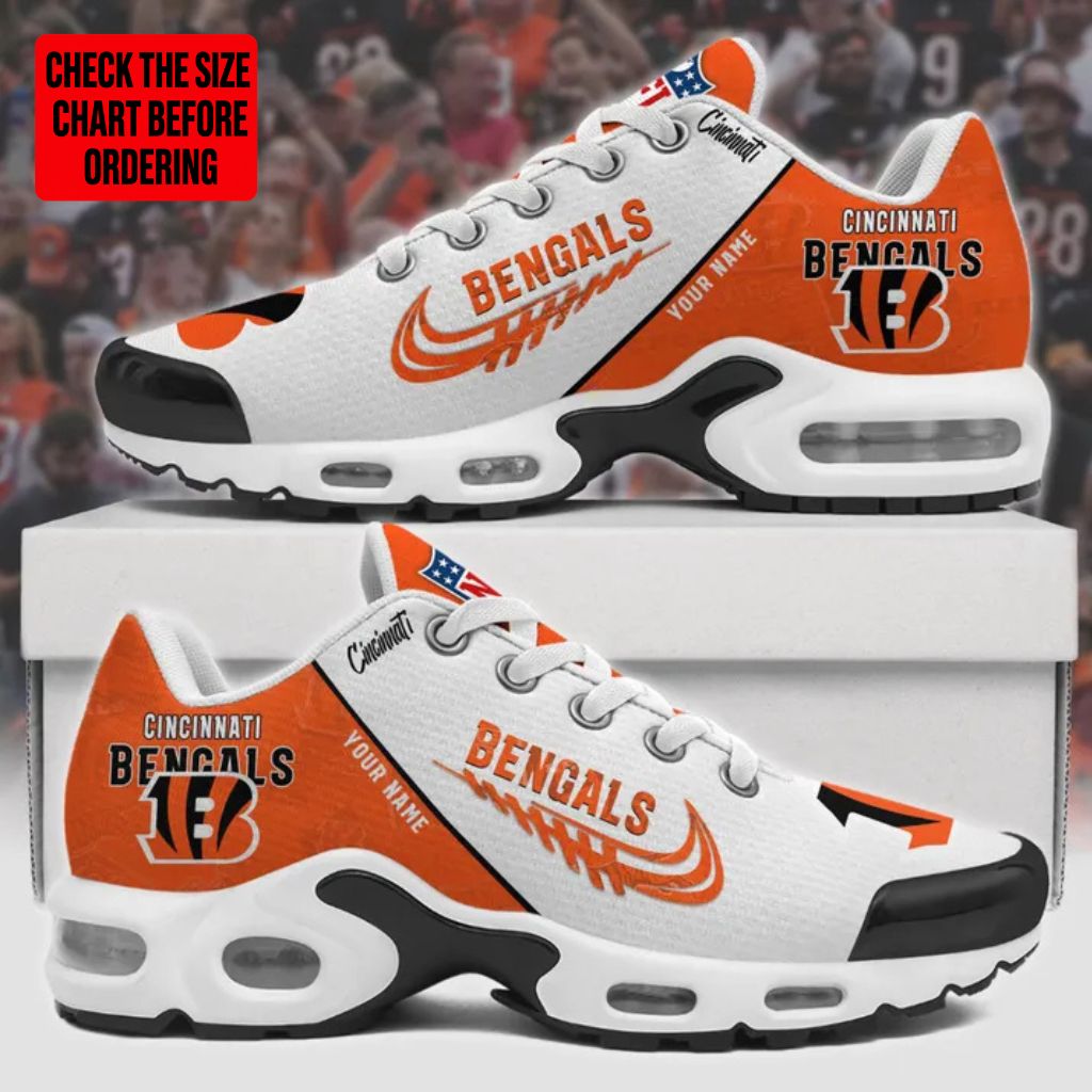 [TOUCHDOWN DEAL] NEW CUSTOMIZED NFL16 CCB CINCINNATI BENGALS AIR MAX PLUS SNEAKERS