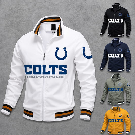 [TOUCHDOWN DEAL] NEW CUSTOMIZED NFL17 IDC INDIANAPOLIS COLTS MEN'S CASUAL JACKET