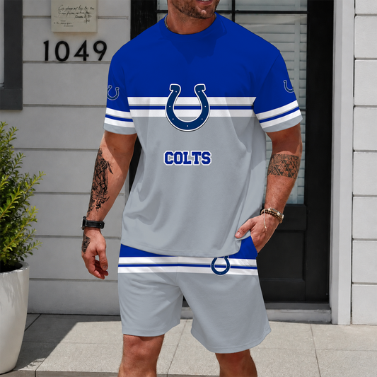 [TOUCHDOWN DEAL] NEWCUSTOMIZED NFL17 IDC INDIANAPOLIS COLTS UNISEX T-SHIRT & SHORTS SET