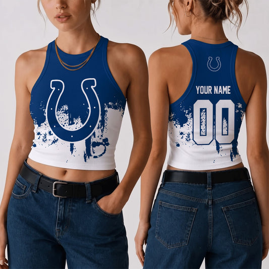 [TOUCHDOWN DEAL] NEW CUSTOMIZED NFL17 IDC THE COLTS WOMEN'S CROP TOP