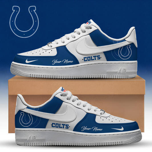 [TOUCHDOWN DEAL] NEW CUSTOMIZED NFL17 IDC INDIANAPOLIS COLTS AF1 SNEAKERS
