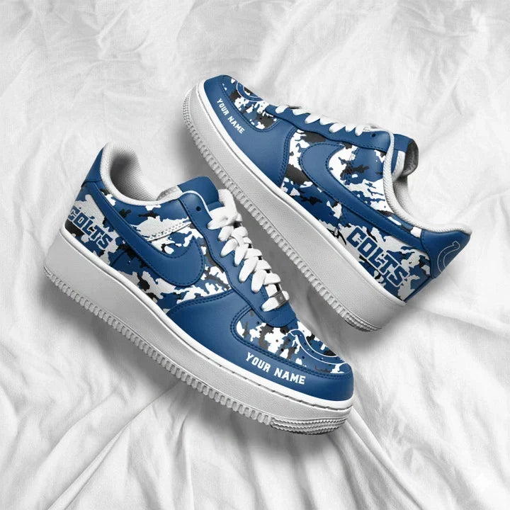 [TOUCHDOWN DEAL] NEW CUSTOMIZED NFL17 IDC INDIANAPOLIS COLTS AF1 SNEAKERS