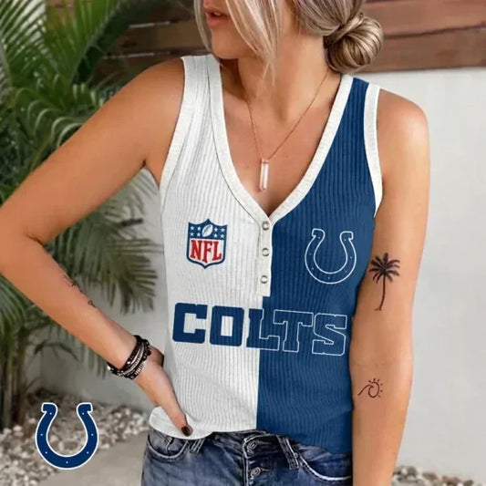 [TOUCHDOWN DEAL] NEW CUSTOMIZED NFL17 IDC INDIANAPOLIS COLTS WOMEN'S V-NECK TANK TOP