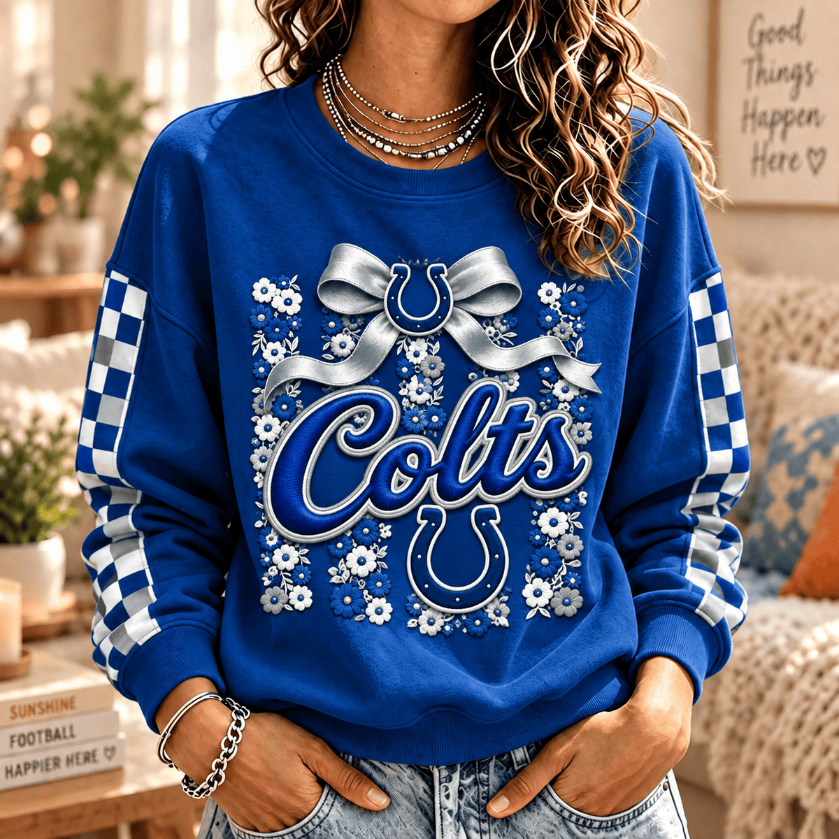 [TOUCHDOWN DEAL] NEW CUSTOMIZED NFL17 IDC INDIANAPOLIS COLTS  UNISEX SWEATSHIRT