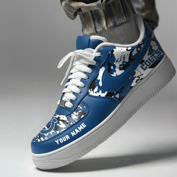 [TOUCHDOWN DEAL] NEW CUSTOMIZED NFL17 IDC INDIANAPOLIS COLTS AF1 SNEAKERS