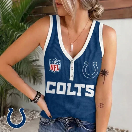 [TOUCHDOWN DEAL] NEW CUSTOMIZED NFL17 IDC INDIANAPOLIS COLTS WOMEN'S V-NECK TANK TOP