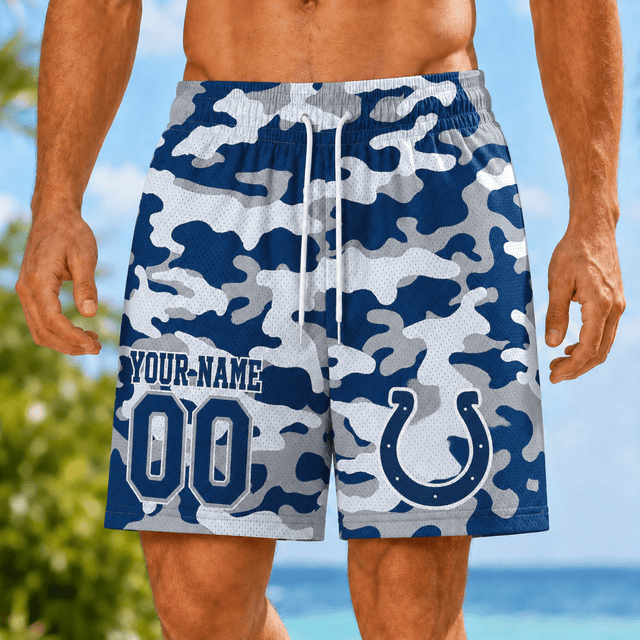 [TOUCHDOWN DEAL] NEW CUSTOMIZED NFL17 IDC INDIANAPOLIS COLTS SHORT PANTS