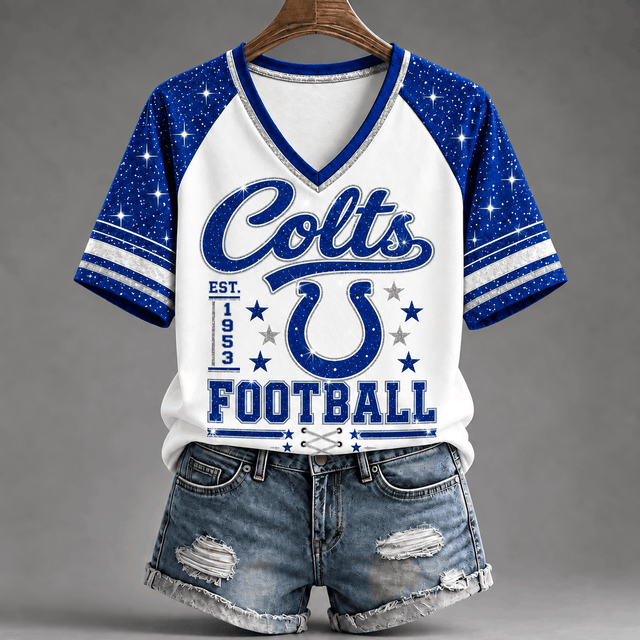 [TOUCHDOWN DEAL] NEW CUSTOMIZED NFL17 IDC THE COLTS BUC-EE'S V-NECK FEMALE SHIRT