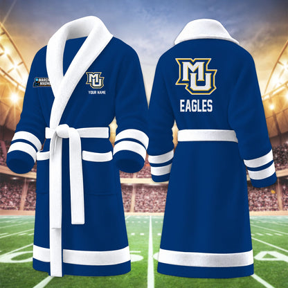 [SLAM DUNK DEAL] NEW CUSTOMIZED NCAA MAM17 MGE MARQUETTE GOLDEN EAGLES MULTICOLOR FLEECE BATHROBE