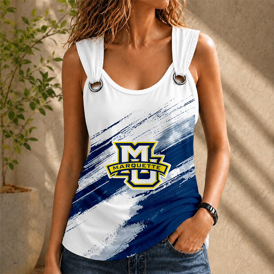 [SLAM DUNK DEAL] NEW CUSTOMIZED NCAA MAM17 MGE MARQUETTE GOLDEN EAGLES O-RING SHOULDER TANK TOP
