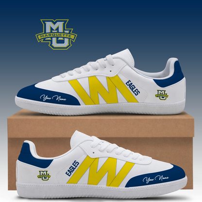 [SLAM DUNK DEAL] NEW CUSTOMIZED NCAA MAM17 MGE MARQUETTE GOLDEN EAGLES CLASSIC SNEAKERS
