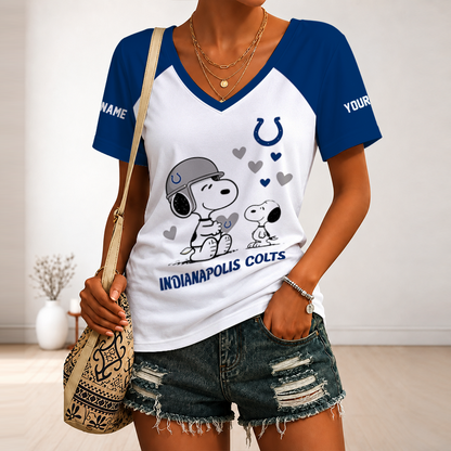 [TOUCHDOWN DEAL] NEW CUSTOMIZED NFL17 IDC INDIANAPOLIS COLTS V-NECK FEMALE SHIRT