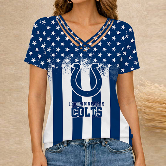 [TOUCHDOWN DEAL] NEW CUSTOMIZED NFL17 IDC INDIANAPOLIS COLTS V-NECK SHIRT