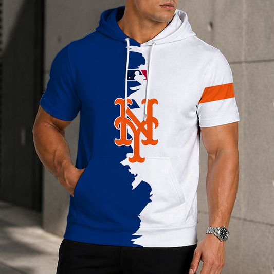 [HOMERUN DEAL] NEW CUSTOMIZED MLB17 NYM NEW YORK METS SHORT SLEEVE HOODIE