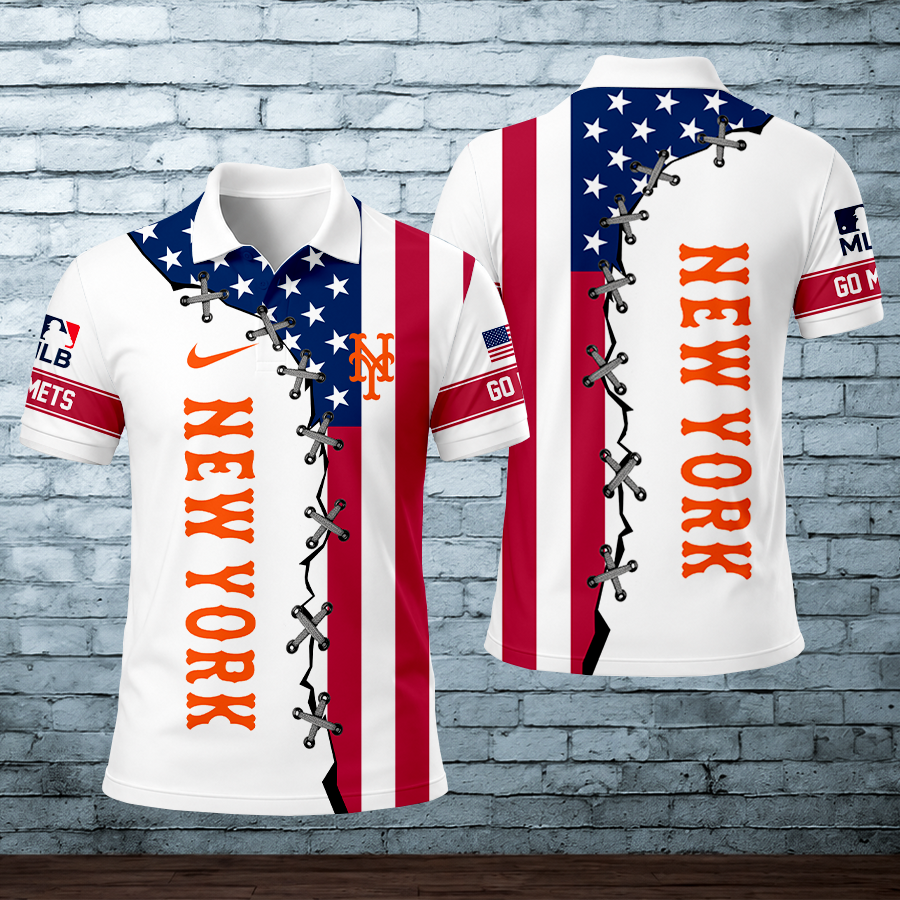 [HOMERUN DEAL] NEW CUSTOMIZED MLB17 NYM NEW YORK METS POLO SHIRT