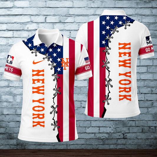 [HOMERUN DEAL] NEW CUSTOMIZED MLB17 NYM NEW YORK METS POLO SHIRT