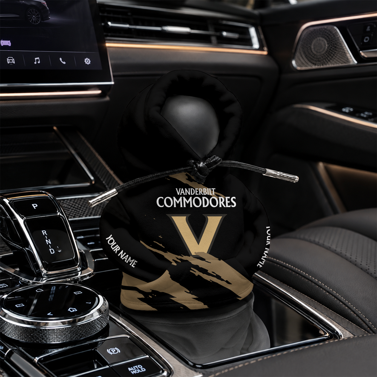 [HOMERUN DEAL] NEW CUSTOMIZED NCAA CWS17 VDC VANDERBILT COMMODORES AUTOMOTIVE HOODIE SHIFT KNOB COVER
