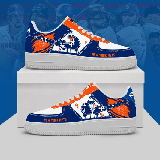 [HOMERUN DEAL] NEW CUSTOMIZED MLB17 NYM NEW YORK METS AF1 SHOES
