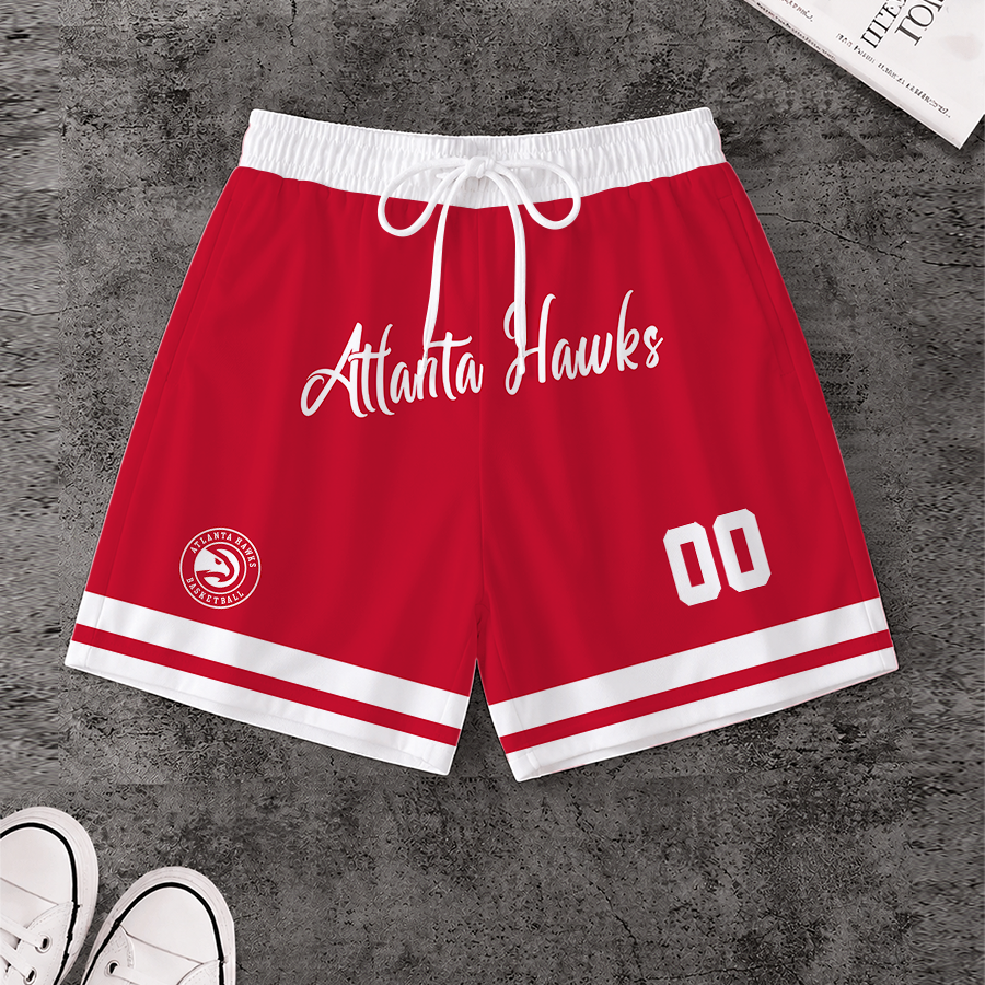 [HOT DEAL] NEW CUSTOMIZED NBA17 AHA ATLANTA HAWKS SHORT PANTS